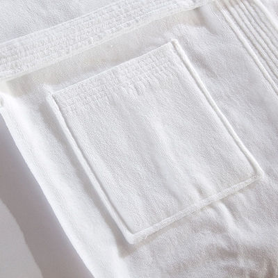 Unisex Cotton Terry Bathrobe Soft With Pure Colour Pattern Durable Stitching Materials