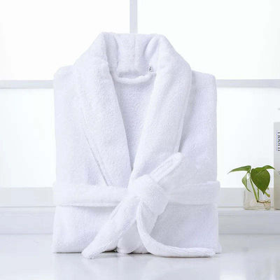 Custom Soft Terry Towelling Dressing Gown 100% Cotton With Solid Pattern