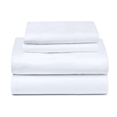 Luxury White Hotel Fitted Sheets Hotel Style Bed Sheets With Woven Technics