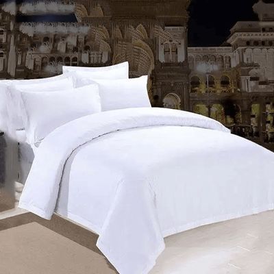 Luxury White Hotel Fitted Sheets Hotel Style Bed Sheets With Woven Technics