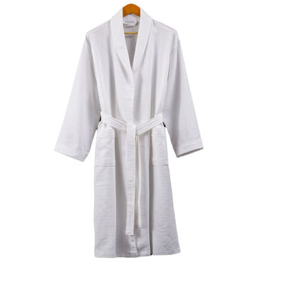 Breathable Terry Towelling Bath Robe Machine Washable For Adults