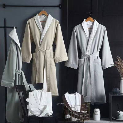 Classical Handwash Cotton Terry Cloth Robe Waffle Terry Robe