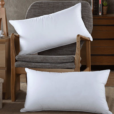 Massage Hotel Bed Pillow Rectangle 100% Polyester Filling With Down Proof Cotton