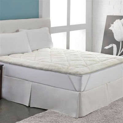 Comfortable Quilted White Hotel Waterproof Mattress Protector Waterproof Bed Cover