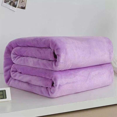 Eco Friendly Knitted Custom Fleece Blankets Fleece Throw Blanket For Stars Hotel
