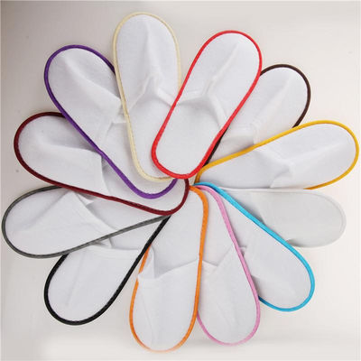 Unisex Disposable Spa Slippers Bulk Hotel Guest Slippers With Embroidered Design