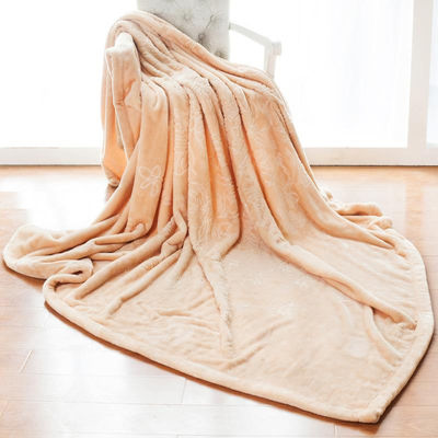 White Warm Hotel Bed Blanket Hotel Flannel Blanket For Versatile Use