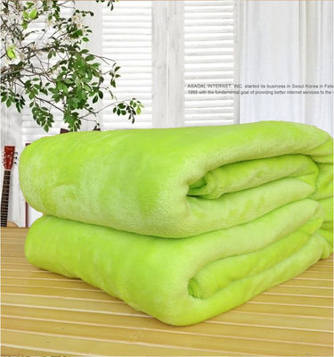 King Size Cotton Hotel Blanket Plain Style For Long Term Use