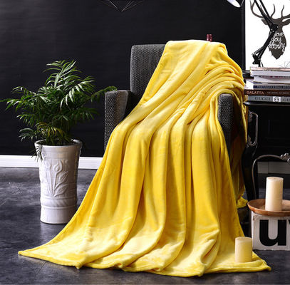 Thin 100% Polyester Fleece Blanket Anti Pilling Textile With Printing Pattern