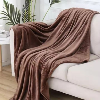 Thin 100% Polyester Fleece Blanket Anti Pilling Textile With Printing Pattern