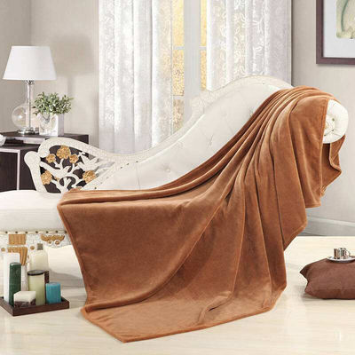 Soft Luxury Hotel Blankets 100% Polyester Flannel Blanket With Printing Pattern
