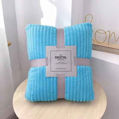 Soft Luxury Hotel Blankets 100% Polyester Flannel Blanket With Printing Pattern