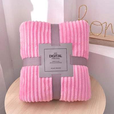 Soft Luxury Hotel Blankets 100% Polyester Flannel Blanket With Printing Pattern