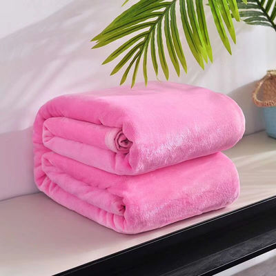 Soft Luxury Hotel Blankets 100% Polyester Flannel Blanket With Printing Pattern