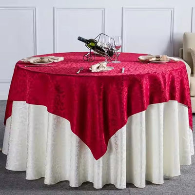 Luxury Soft Round Satin Tablecloths Aesthetic With Jacquard Technics