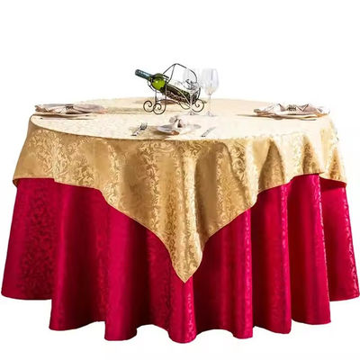 Luxury Soft Round Satin Tablecloths Aesthetic With Jacquard Technics