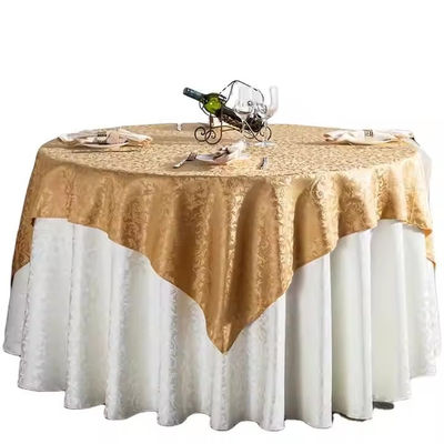 Luxury Soft Round Satin Tablecloths Aesthetic With Jacquard Technics