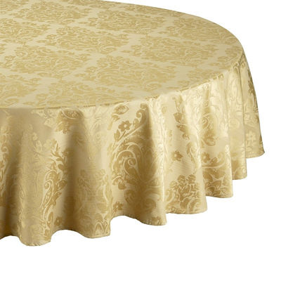 King Size Round Table Cloth Stains Resistant For Hotel And Restaurant
