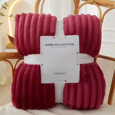 Colorful Hotel Style Blankets Anti Pilling For Autumn Winter