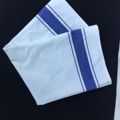 Custom Logo Cloth Dinner Napkin 100% Cotton With Colored Stripes