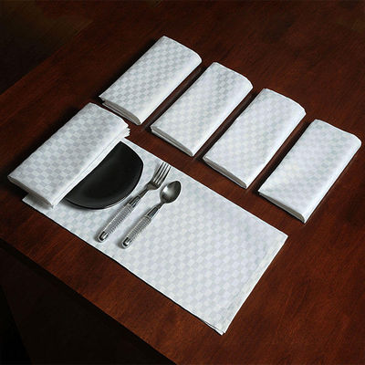 100% Polyester Cloth Dinner Napkin Wrinkle Free For Wedding Party Banquet 50*50cm