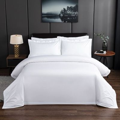 Custom Size Hotel Bed Sheet Breathable White Cotton Bed Sheet