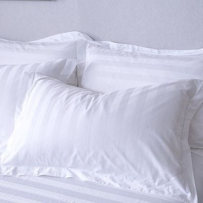 Comfortable Hotel Bedding Linen 3cm Stripe 100% Cotton Bed Sheet Bedding Set