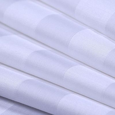 Comfortable Hotel Bedding Linen 3cm Stripe 100% Cotton Bed Sheet Bedding Set