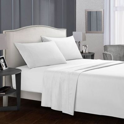 Custom Color Hotel Quality Bed Linen Flat Fitted Hotel Style Sheets
