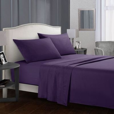 Custom Color Hotel Quality Bed Linen Flat Fitted Hotel Style Sheets