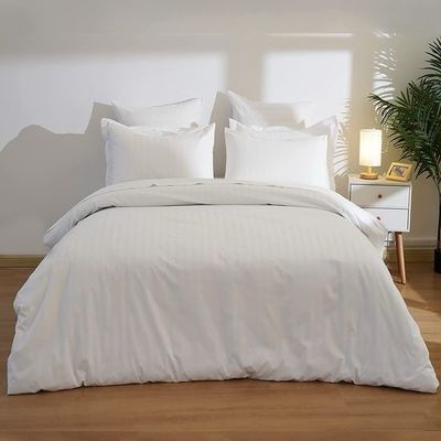 Customized Hotel Sheet Sets Twin For Full Queen King Size With Stripe Design