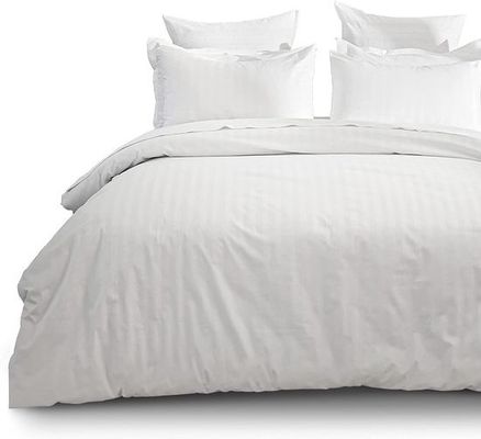 Customized Hotel Sheet Sets Twin For Full Queen King Size With Stripe Design