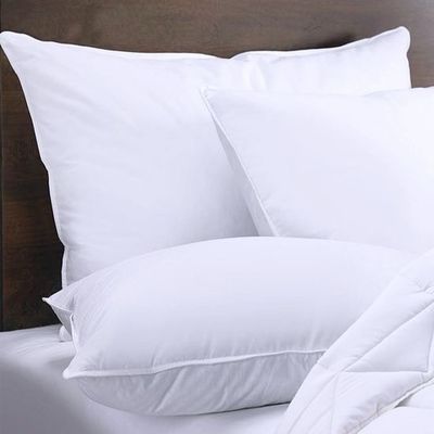 100% Cotton White Hotel Pillow Cases Hypoallergenic Wrinkle Resistant