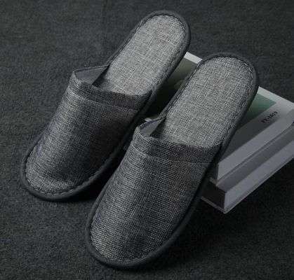Embroidery Logo Disposable Hotel Slippers Open Toe Style For Indoor Use