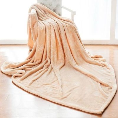 Custom Size Hotel Collection Cotton Blanket 350GSM Solid Color Polar Fleece Blanket