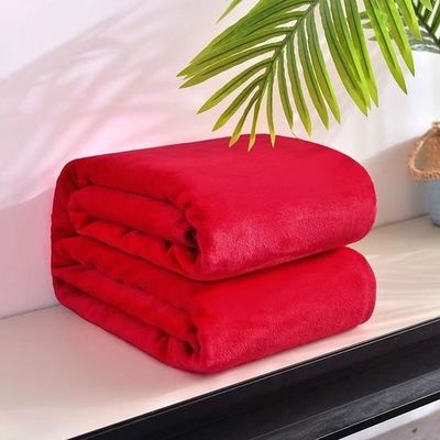 100% Polyester Soft Hotel Blanket Queen Size Coral Fleece Blanket For Hotel Military