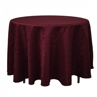 Polyester Hotel Table Cloth Customized With Jacquard Design 70cm Fall