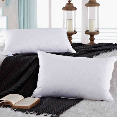 Microfiber Filling Hotel Style Pillows Luxury White Rectangle Shape