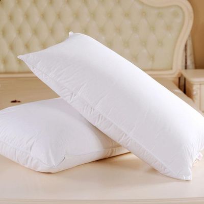 Microfiber Filling Hotel Style Pillows Luxury White Rectangle Shape