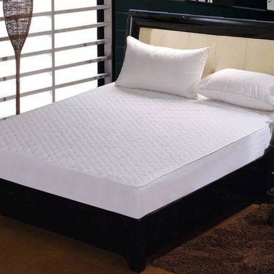 Fabric Mattress Protector And Pad Anti Wrinkle With Plain Dyed Pattern