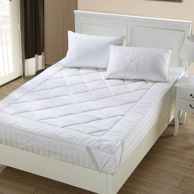 Comfortable Quilted White Hotel Waterproof Mattress Protector Waterproof Bed Cover