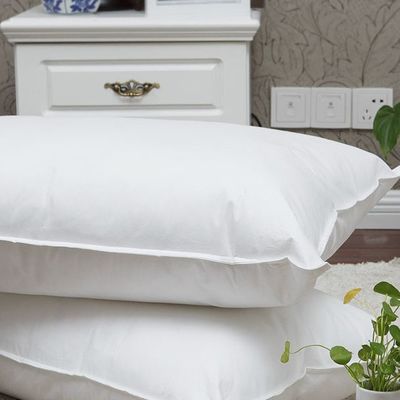 Massage Hotel Bed Pillow Rectangle 100% Polyester Filling With Down Proof Cotton