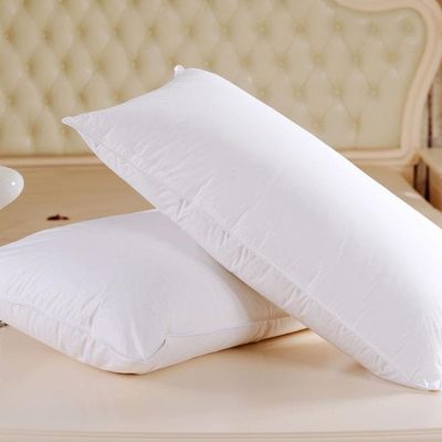 Massage Hotel Bed Pillow Rectangle 100% Polyester Filling With Down Proof Cotton