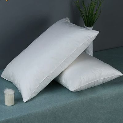 Massage White Soft Hotel Pillows With Fiber Filled Plain Style