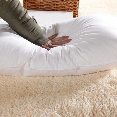 White Hotel Quality Feather Pillows Customized With Woven Technics