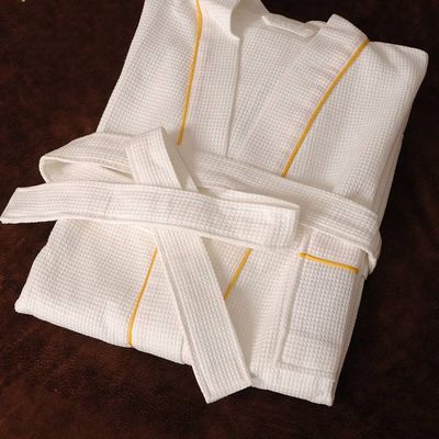 Breathable Terry Towelling Bath Robe Machine Washable For Adults