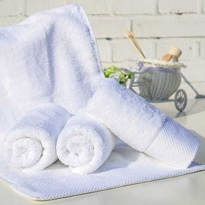 Luxury White Hotel Towels 100% Cotton Washable Plain Bath Towel