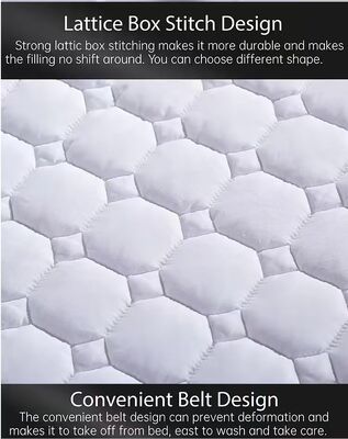 Quilted Waterproof Mattress Bed Protector - Non-Slip All-Season Bedding Protector with Customizable Design for Bedroom & Hotel