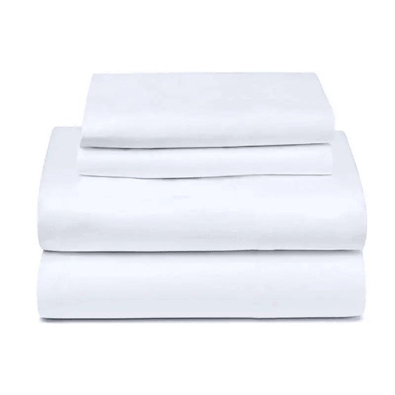 Luxury White Hotel Fitted Sheets Hotel Style Bed Sheets With Woven Technics