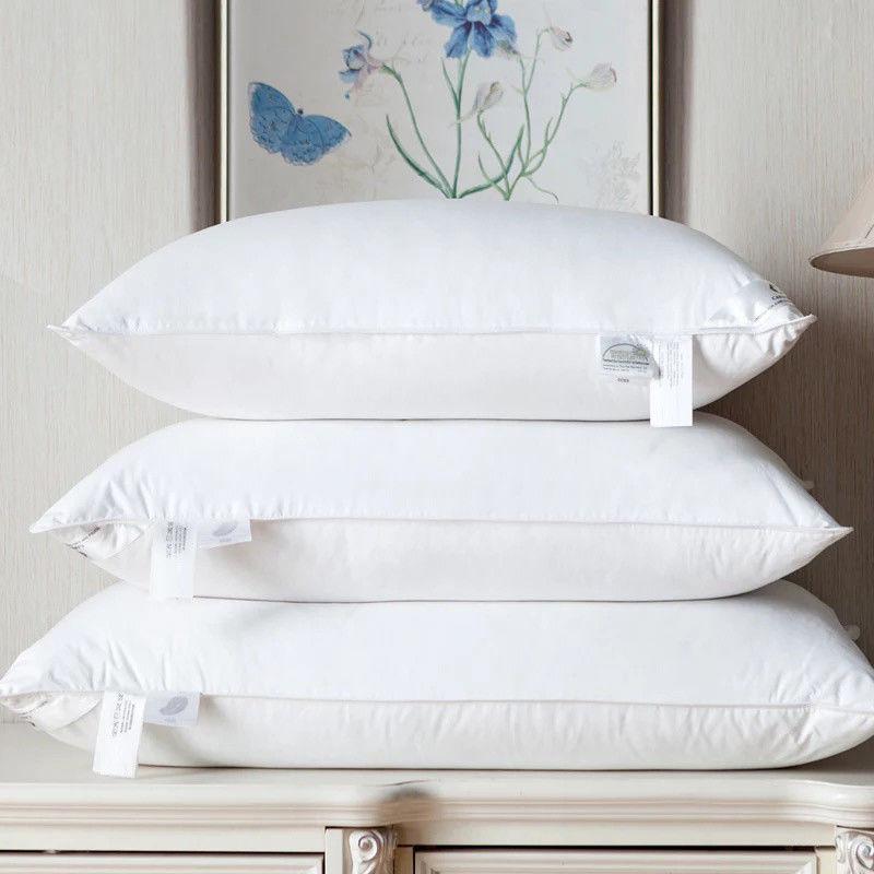 Soft Luxury King Size Pillows Hotel Bedding Linen Washable For Economic Hotel